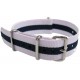 Bracelet nylon NATO Blanc/Bleu marine