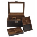 Watch box Cubano for 8 watches + storage tray