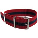 Bracelet nylon NATO Rouge/Bleu