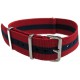 Bracelet nylon NATO Rouge/Bleu