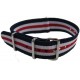 Bracelet nylon NATO Bleu/Blanc/Rouge