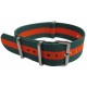 Bracelet nylon NATO Vert/Orange