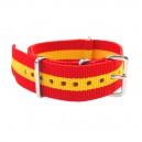 Bracelet nylon NATO Rouge/Jaune