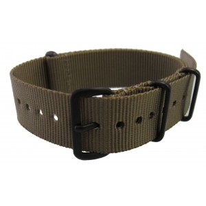 Bracelet nylon NATO Khaki PVD