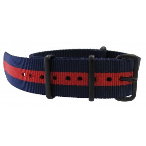 Bracelet nylon NATO Bleu/Rouge PVD