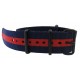 Bracelet nylon NATO Bleu/Rouge PVD