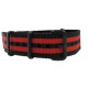 Bracelet nylon NATO Noir/Rouge PVD