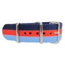 Bracelet nylon NATO Bleu/rouge/bleu ciel