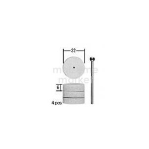 PROXXON Polissoirs élastiques disques 22mm (4 pièces)