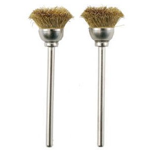 PROXXON Brosses en laiton de forme pinceau rond 13mm par 2 pièces