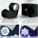 Loupe d'horloger/joaillier avec LED x 10 + LED UV