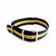 Bracelet nylon NATO Bleu/Jaune