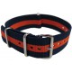 Bracelet nylon NATO Bleu/Orange