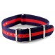 Bracelet nylon NATO Bleu/Rouge