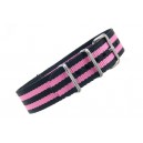 Watch NATO strap Black/Pink