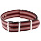 Bracelet nylon NATO Noir/Rouge/Gris