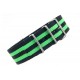 Bracelet nylon NATO Noir/Vert