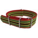 Watch NATO strap Red/Green/Yellow/Black