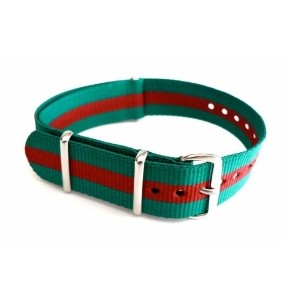 Watch NATO strap Green/Red