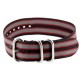 Bracelet nylon NATO ZULU Noir/Gris/Rouge