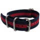 Bracelet nylon NATO ZULU EXTREME Bleu/Rouge