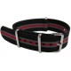 Watch NATO strap black/red/grey